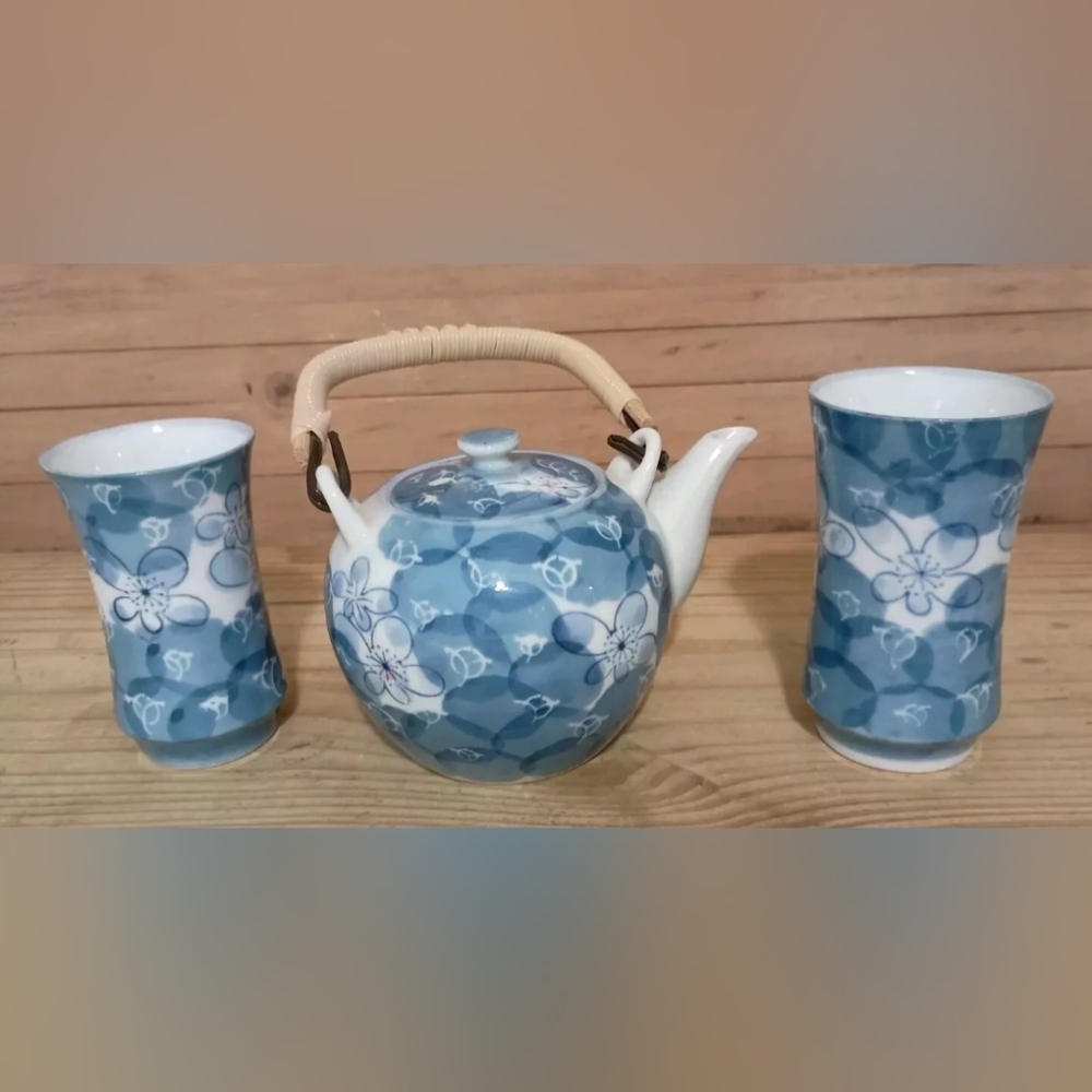 Arita Yaki porcelain tea set vintage porcelain Japanese tea pot set